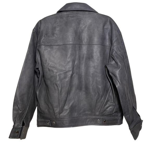 New Reformation Veda Marco Leather Oversized Bomber - Picture 3 of 9